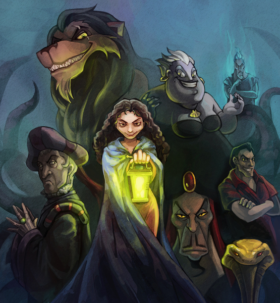 2girls 4boys aladdin_(movie) beauty_and_the_beast_(disney) claude_frollo_(disney) cobra_(animal) disney evil_grin evil_smile gaston grin hades_(disney) hercules jafar lion mother_gothel multiple_boys multiple_girls scar_(the_lion_king) smile tangled the_hunchback_of_notre_dame_(disney) the_lion_king the_little_mermaid_(disney) ursula_(disney)