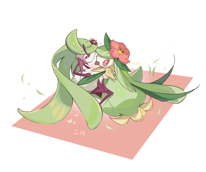 2girls blush colored_sclera colored_skin covering_another&#039;s_mouth crown eyelashes flower full_body gen_5_pokemon gen_7_pokemon green_hair green_skin hair_flower hair_ornament lilligant long_hair looking_at_another mini_crown monster_girl multicolored_skin multiple_girls nintendo no_feet orange_eyes orange_flower orange_sclera plant_girl plant_hair pokemon pokemon_(creature) purple_eyes purple_skin purple_thighhighs simple_background sok_(mr14_c) standing sweatdrop swept_bangs thighhighs tri_tails tsareena two-tone_skin very_long_hair white_background white_skin yellow_crown yuri
