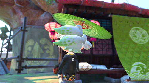 animated marie_(splatoon) japanese_clothes kimono lowres marie nintendo splatoon_(series) splatoon_2 tagme