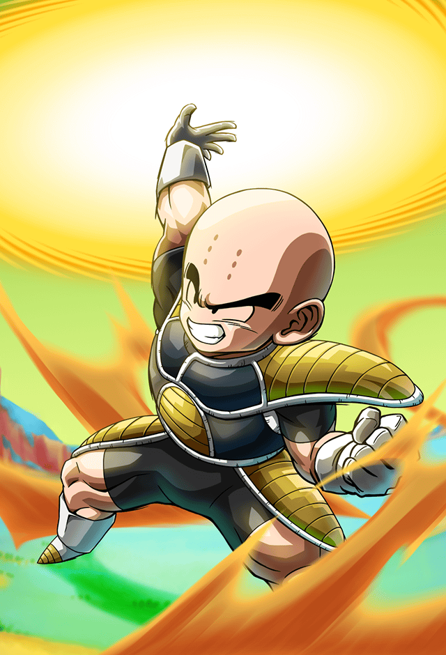1boy bald bald_male black_eyes dragon_ball kienzan kuririn muscular muscular_male official_art saiyan_armor serious solo