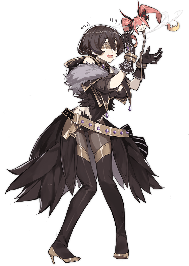 &gt;_&lt; 1girl ark_order belt black_boots black_dress black_gloves black_hair black_jacket black_leotard blindfold boots bow breasts cropped_jacket cuffs d: dress flying_sweatdrops full_body fur-trimmed_jacket fur_trim gloves high_heel_boots high_heels hodr_(ark_order) jacket knees_together_feet_apart kzhu large_breasts leotard loki_(ark_order) off_shoulder official_art open_mouth pantyhose shackles short_hair sidelocks solo standing tachi-e thigh_boots thighband_pantyhose thighhighs transparent_background