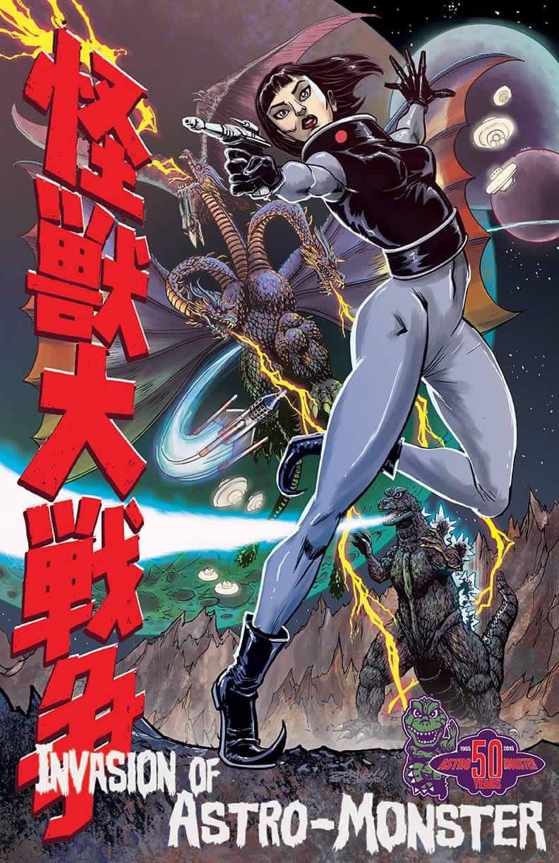 1girl alien atomic_breath black_eyes black_hair breasts breath_weapon breathing_lightning conjoined directed-energy_weapon dragon energy energy_beam energy_gun energy_weapon fire flying glowing godzilla godzilla_(series) godzilla_vs._monster_zero gravity_beam gun handgun highres hydra jeff_zornow king_ghidorah laser_gun laser_weapon legs moon mouth_beam multiple_heads namikawa_(godzilla) pistol planet planet_x plasma plasma_beam pterosaur rocket rodan short_hair sidearm space spacecraft toho ufo weapon wings xilien xilien_ufo