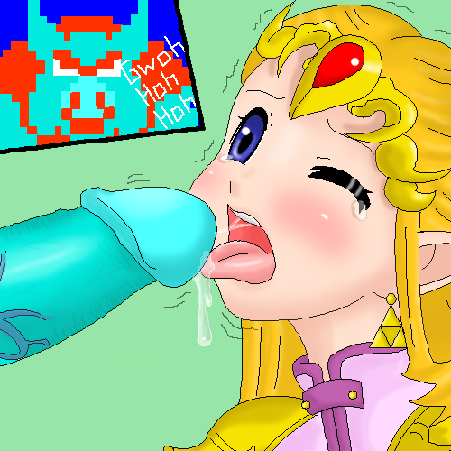 1boy 1girl blonde_hair blue_eyes blue_penis blue_skin blush colored_skin crying defeat earrings ganon green_background hetero jewelry laughing monster nintendo open_mouth oral penis pig_boy pig_tail pointy_ears princess princess_zelda rape saliva simple_background sprite_art tail tears the_legend_of_zelda the_legend_of_zelda_(nes) tiara tkor tongue tongue_out triforce veins veiny_penis wince