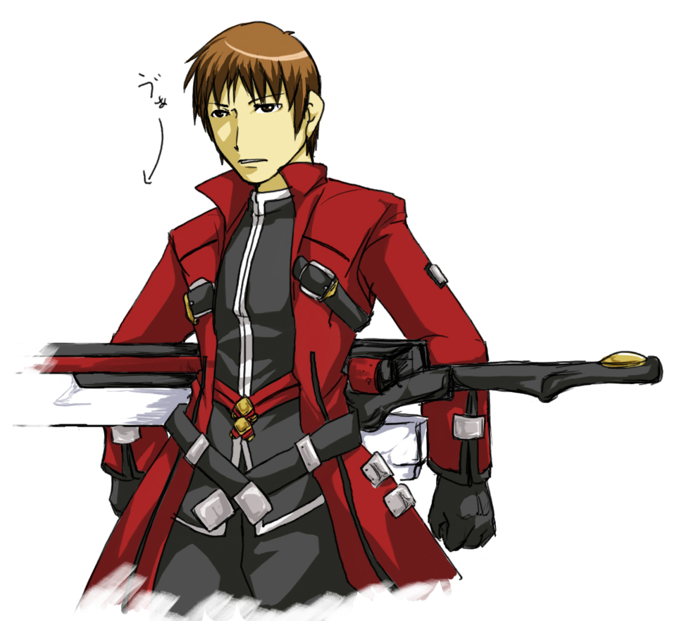 1boy blazblue brown_hair kyon sugita_tomokazu suzumiya_haruhi_no_yuuutsu voice_actor_connection