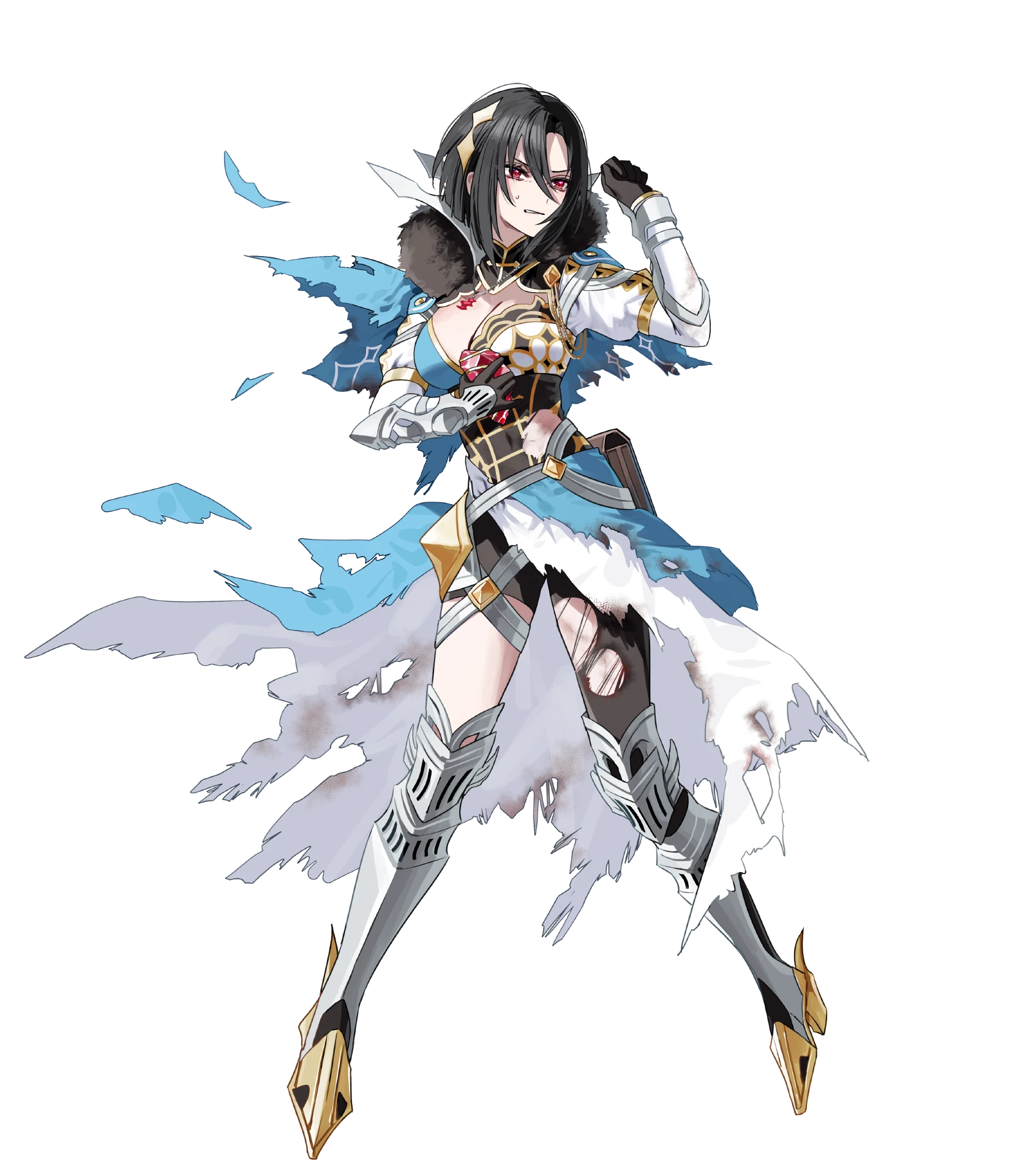 1girl black_hair bob_cut chigusa_minori fire_emblem fire_emblem_engage fire_emblem_heroes highres nel_(fire_emblem) nintendo non-web_source red_eyes short_hair solo