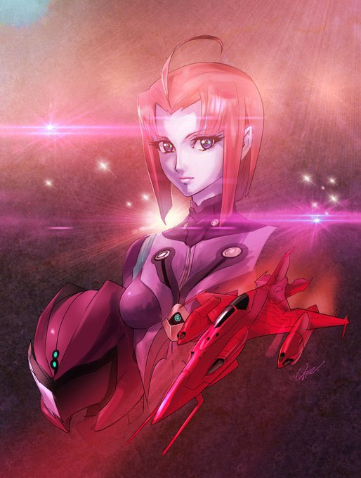 1girl ahoge aircraft airplane alien blue_eyes blue_skin bodysuit colored_skin fighter_jet gamilas hair_behind_ear helmet holding holding_helmet jumpsuit melda_deitz military military_uniform military_vehicle parted_bangs pilot_suit pointy_ears purple_bodysuit short_hair space_vehicle spacecraft spaceplane spaceship starfighter starship uchuu_senkan_yamato uchuu_senkan_yamato_2199 umeno_ryuuji unworn_headwear unworn_helmet