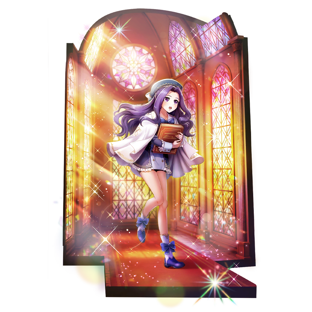 1girl :o artist_request bare_legs blue_bow blue_bowtie blue_hat book boots bow bowtie child cloak collared_dress curtained_hair dress eyelashes footwear_bow frilled_dress frills full_body game_cg hat holding holding_book indoors layered_dress leg_up light_particles long_hair long_sleeves looking_ahead melty_q_melromarc official_alternate_costume official_alternate_hairstyle official_art pantyhose purple_boots purple_bow purple_dress purple_eyes purple_hair running short_dress simple_background solo sparkle tate_no_yuusha_no_nariagari tate_no_yuusha_no_nariagari_rerise teeth tongue transparent_background two-tone_dress upper_teeth_only wavy_hair white_cloak white_dress white_pantyhose