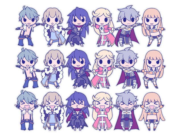 &gt;_&lt; 3boys 3girls :d armor assassin_cross_(ragnarok_online) belt bio_lab black_belt black_pants black_shirt blonde_hair blue_dress blue_eyes blue_hair blue_pants blunt_bangs breastplate brown_cape brown_shorts candy cape cecil_damon chainmail chibi commentary_request copyright_name crop_top cross dancing double_bun dress eremes_guile food full_body fur-trimmed_cape fur-trimmed_shirt fur-trimmed_shorts fur_trim gloves green_hair grey_hair hair_bun high_priest_(ragnarok_online) high_wizard_(ragnarok_online) howard_alt-eisen kathryne_keyron kyu_kyu_kyu_nyaa lollipop long_hair long_sleeves looking_at_viewer lord_knight_(ragnarok_online) margaretha_sorin meme mere_(enya) monster_hunter_(series) monster_hunter_portable_2nd multiple_boys multiple_girls open_clothes open_mouth open_shirt pants pauldrons pink_dress ragnarok_online red_cape sash seyren_windsor shirt short_hair shorts shoulder_armor simple_background sleeveless sleeveless_shirt smile sniper_(ragnarok_online) suspenders swept_bangs swirl_lollipop two-tone_dress white_background white_dress white_sash white_shirt whitesmith_(ragnarok_online) xd yellow_gloves yellow_shirt