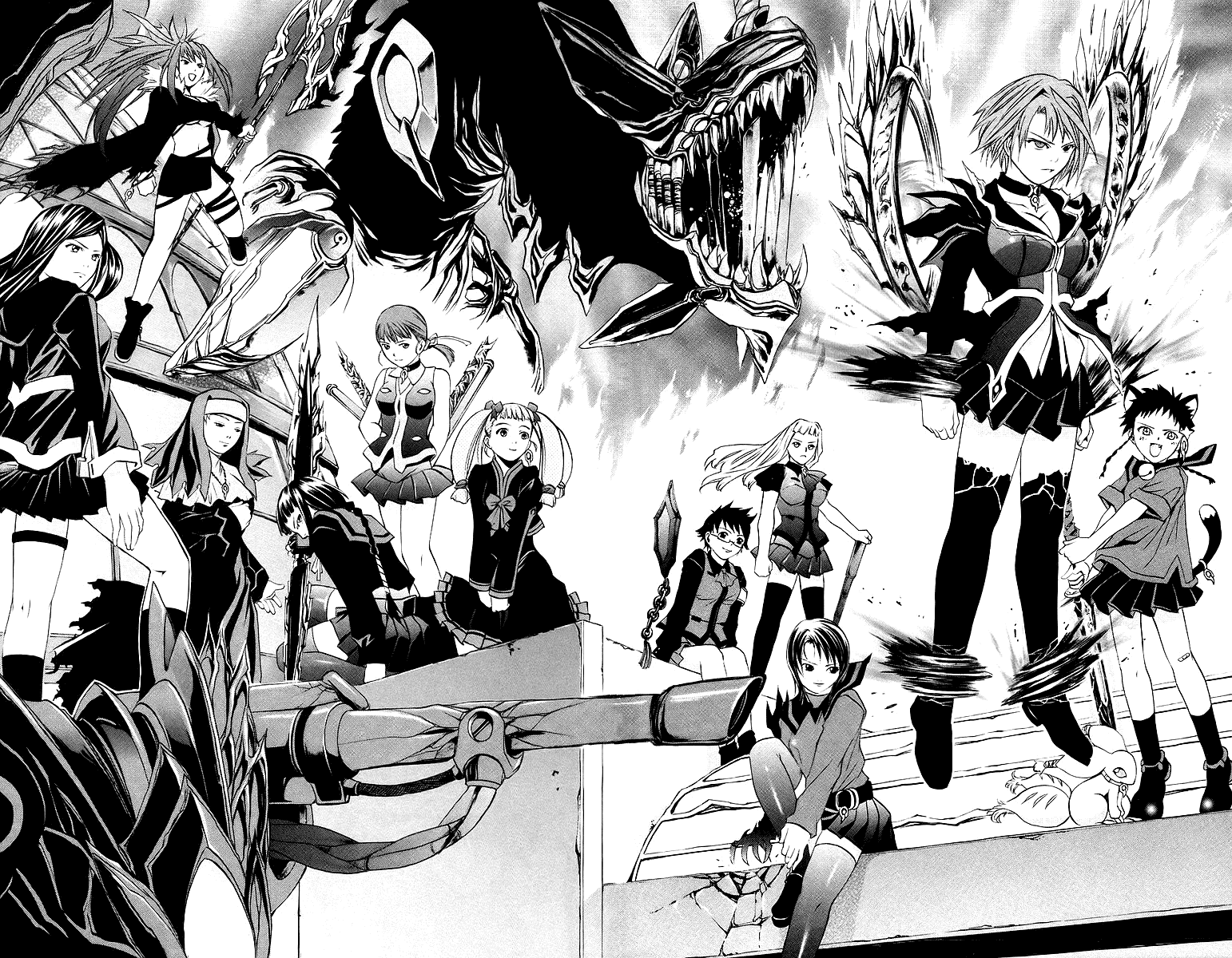 00s child dark_persona highres kuga_natsuki minagi_mikoto monochrome my-hime sugiura_midori tokiha_mai yuuki_nao