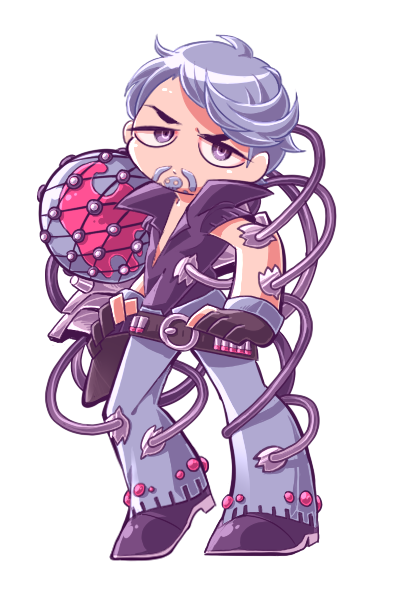 1boy beard blue_hair facial_hair jojo_no_kimyou_na_bouken male_focus mandom_(stand) ringo_roadagain sizma solo tentacles