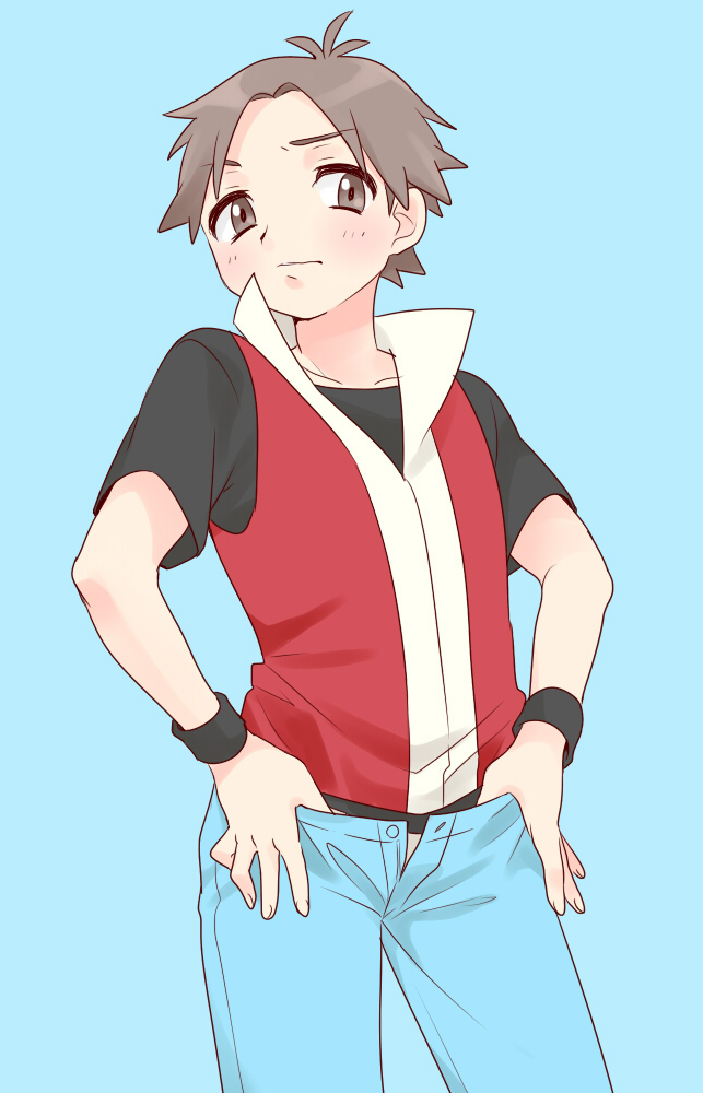 1boy nintendo pokemon pokemon_frlg pumpkinpan red_(pokemon) red_(pokemon_frlg) tagme