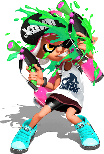 1girl 3d bare_arms baseball_cap bike_shorts blue_shoes eye_mask full_body grin hat holding holding_weapon ink_tank_(splatoon) inkling inkling_girl inkling_player_character looking_at_viewer miniskirt multicolored_hair nintendo official_art one_eye_closed orange_eyes paint_splatter paint_splatter_on_face pink_hair red_skirt shoes short_eyebrows short_hair sidelocks skirt smile sneakers solo splat_dualies_(splatoon) splatoon_(series) splatoon_2 standing suction_cups surume_(splatoon) tan tank_top tentacle_hair thick_eyebrows transparent_background two-tone_hair v-shaped_eyebrows weapon white_tank_top