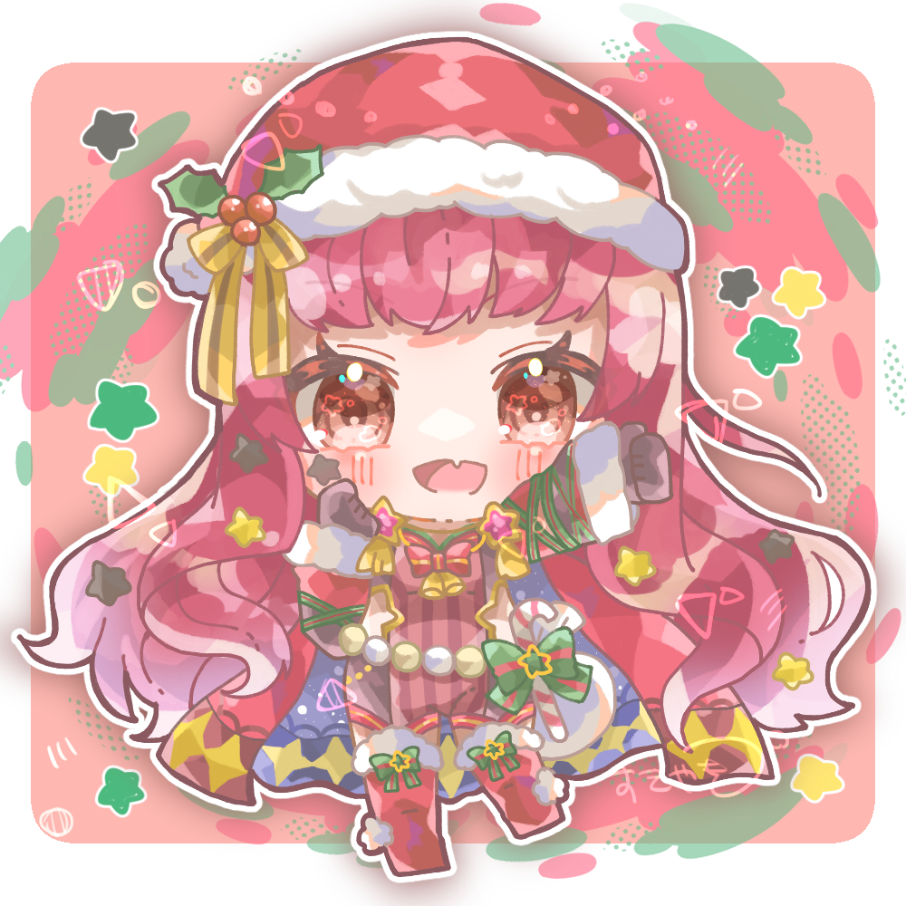 1girl bodysuit cape christmas facial_mark fire_emblem fire_emblem_engage fire_emblem_heroes hair_ornament hat kinako_tadano nintendo official_alternate_costume red_bodysuit red_cape santa_hat solo star_(symbol) star_facial_mark star_hair_ornament star_print two-tone_cape yunaka_(fire_emblem) yunaka_(fire_emblem)_(spirited_envoy)