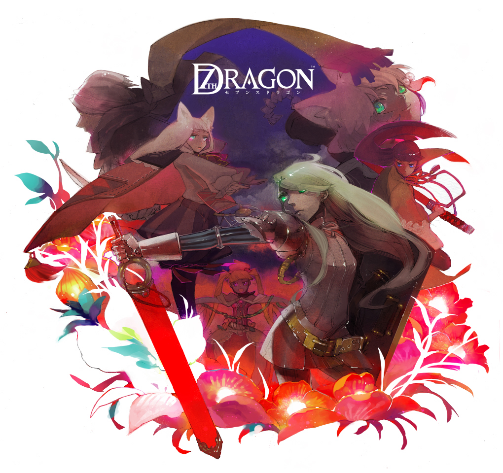 1boy 5girls 7th_dragon 7th_dragon_(series) animal_ears armor bad_id bad_pixiv_id fighter_(7th_dragon) floro_(7th_dragon) flower green_eyes harukara_(7th_dragon) ikurakun_(7th_dragon) kate_(7th_dragon) knight_(7th_dragon) mage_(7th_dragon) maruco multiple_girls princess_(7th_dragon) ran_(7th_dragon) rogue_(7th_dragon) samurai_(7th_dragon) sora_(7th_dragon) sword weapon yac_(7th_dragon)