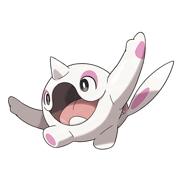 arms_up artist_request bright_pupils cetoddle full_body nintendo official_art open_mouth outline pokemon pokemon_(creature) pokemon_focus pokemon_sv smile solo third-party_source tongue tooth transparent_background white_outline white_pupils