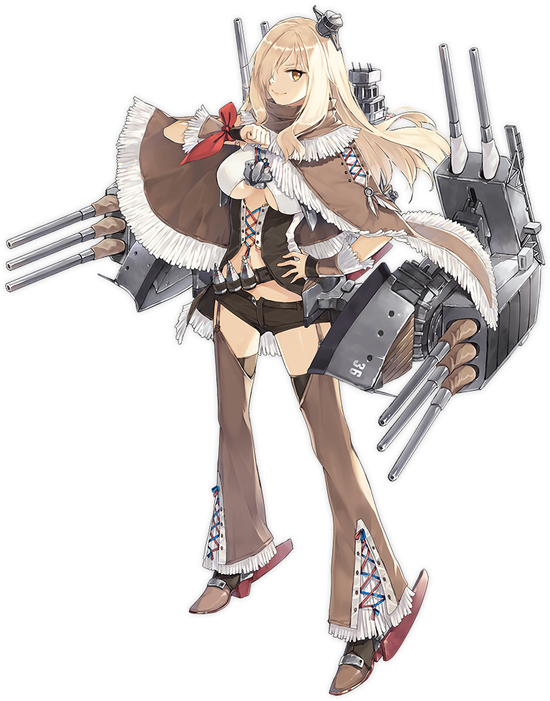 1girl azur_lane blonde_hair blush breasts brown_eyes cleavage closed_mouth corset female_focus full_body garter_straps hair_over_one_eye hand_on_own_hip hao_(patinnko) large_breasts long_hair looking_at_viewer navel nevada_(azur_lane) nevada_(retrofit)_(azur_lane) official_art remodel_(azur_lane) short_shorts shorts smile solo standing transparent_background