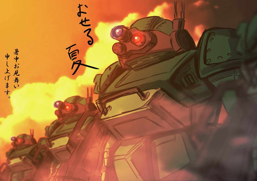 gun holding holding_gun holding_weapon masakatsu_(xg-70b) mecha no_humans robot scopedog soukou_kihei_votoms weapon