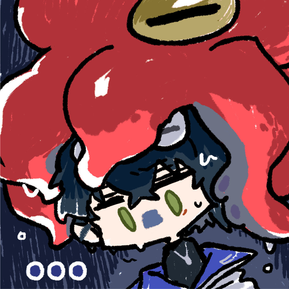 ... 1boy black_hair black_wetsuit bodysuit chibi chibi_only chinese_commentary cui_pi_zha_xia_qiu diving_suit girls&#039;_frontline girls&#039;_frontline_neural_cloud goggles goggles_on_head green_eyes octopus official_art second-party_source solo sueyoi_(neural_cloud) sweat wetsuit