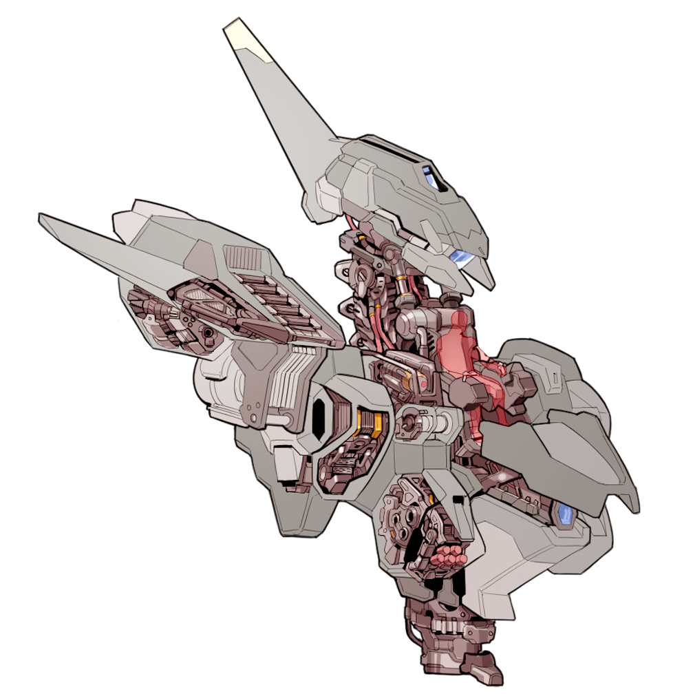 cockpit cross-section looking_down machinery mecha no_humans one-eyed original robot science_fiction solo taedu white_background
