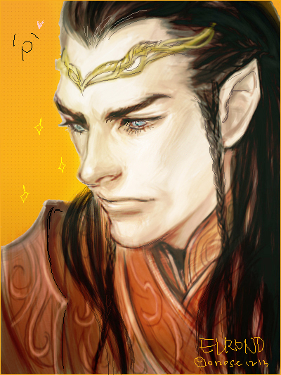 1boy blue_eyes crown elf elrond j_(onose1213) male_focus middle_earth pointy_ears solo the_hobbit tolkien&#039;s_legendarium tolkien&#039;s_legendarium