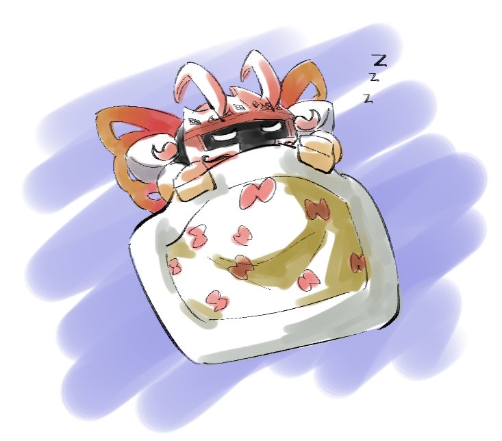 1boy bed_sheet blue_background blue_border border butterfly_wings closed_eyes insect_wings kirby_star_allies kirby_(series) kirby_and_the_forgotten_land lying mbepulndaqw morpho_knight nintendo on_back sleeping solo tagme white_background wings zzz