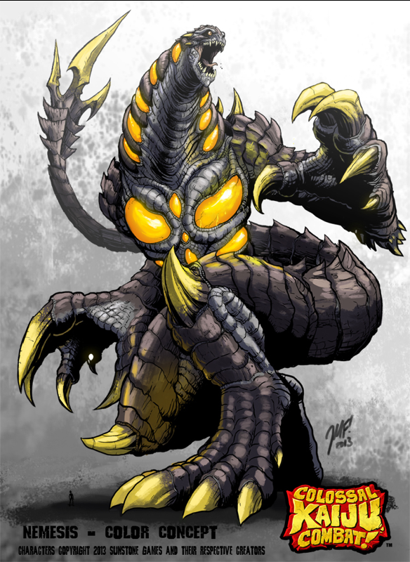 bioluminescence colossal_kaiju_combat crossover epic giant giant_monster glowing kaiju matt_frank monster nemesis_(project_nemesis) official_art project_nemesis project_nemesis_(series) sunstone_games