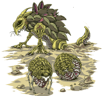 black_eyes creepy evolutionary_line full_body gen_1_pokemon lowres nintendo no_humans pokemon pokemon_(creature) sandshrew sandslash simple_background spikes tusika unko_sarada_tokisada whiskers white_background
