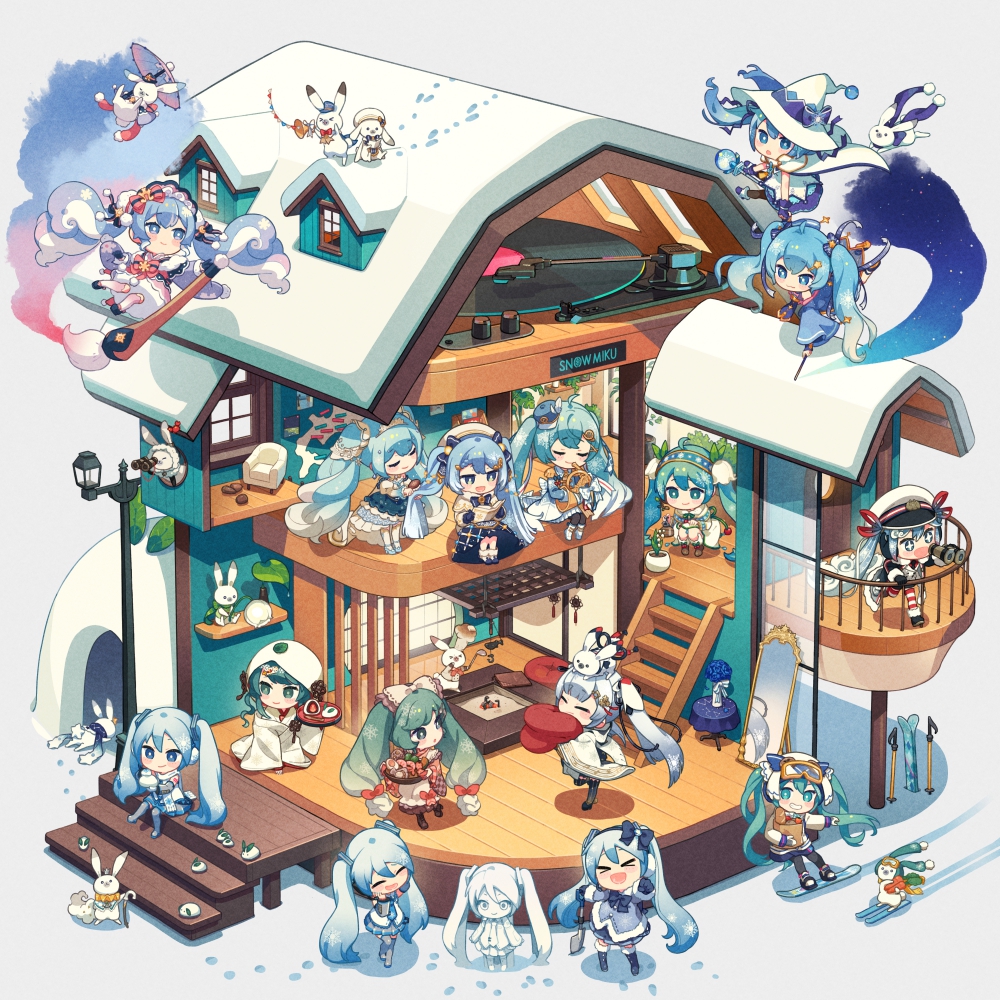 &gt;_&lt; 6+girls :3 :o ahoge ainu_clothes album_cover animal animal_on_head aqua_eyes aqua_hair art_brush bag baguette balcony band_uniform bare_arms beret binoculars black_coat black_footwear black_gloves black_pantyhose black_ribbon black_thighhighs blue_bow blue_bowtie blue_coat blue_eyes blue_gloves blue_hair blue_hairband blue_jacket blue_necktie blue_ribbon blue_scarf blue_skirt blue_sleeves blue_thighhighs blush_stickers book boots bow bowtie braid bread bright_pupils brown_kimono brushing_another&#039;s_hair brushing_hair butter cane capelet chair character_name character_snowman checkered_clothes checkered_kimono chef_hat chibi chihaya_(clothing) christmas_lights clenched_hand cloak closed_eyes coat colored_tips commentary contrapposto cooking_pot cover crab cross-section crown cushion daifuku detached_sleeves dress earmuffs epaulettes everyone fingerless_gloves fireplace floating flower food footprints fortissimo french_horn fur-trimmed_boots fur-trimmed_coat fur-trimmed_thighhighs fur_trim gem giant_brush gloves goggles gold_trim gradient_hair gradient_legwear green_pepper grey_skirt grey_sleeves grey_thighhighs griddle grin hair_bow hair_brush hair_flower hair_ornament hair_ribbon hairband hairclip hands_on_own_cheeks hands_on_own_face hardboiled_egg hat hat_bow hat_feather hatsune_miku headdress headphones hokkaido holding holding_bag holding_binoculars holding_book holding_brush holding_cane holding_cooking_pot holding_cushion holding_hair_brush holding_hands holding_instrument holding_ladle holding_tray holding_umbrella holding_wand hood hood_up house indoors instrument isometric jacket japanese_clothes kimono ladle lamppost large_hat layered_dress layered_skirt leaf light_blue_hair lily_of_the_valley long_sleeves looking_at_another looking_at_flowers lotus_root low_twin_braids magic maid map menu midair military_uniform mini_hat mini_shako_cap miniskirt mirror mittens mmlu_(honwa_karesu) multicolored_hair multiple_girls multiple_persona music musical_note musical_note_hair_ornament naval_uniform neck_ruff neckerchief necktie official_art on_head open_mouth outstretched_arm oversized_object owl_hat paintbrush pantyhose paper_bag peaked_cap phonograph pink_bow pink_bowtie pink_dress pink_thighhighs plant playing_instrument pleated_skirt pom_pom_(clothes) potted_plant puffy_detached_sleeves puffy_long_sleeves puffy_sleeves purple_bow purple_gloves purple_ribbon purple_scarf purple_skirt quad_tails quinzhee rabbit rabbit_yukine railing reading record red_hair red_neckerchief red_ribbon red_thighhighs reflection ribbon scarf second-party_source shako_cap shelf shiromuku shirt shovel shrimp sitting ski_boots ski_gear ski_pole skiing skirt sleeveless sleeveless_shirt smile snow snow_rabbit snow_shelter snowboard snowflake_print snowman soup_curry sparkling_eyes squash squatting stairs standing standing_on_one_leg star_(sky) star_(symbol) star_hair_ornament string_of_flags striped_bow striped_bowtie striped_clothes striped_thighhighs table tassel thighhighs tiara tray twin_braids twintails uchikake umbrella vocaloid wa_maid wand wataboushi wavy_hair white_capelet white_cloak white_flower white_hair white_headwear white_kimono white_mittens white_pupils white_shirt white_skirt white_sleeves white_thighhighs wide_sleeves window witch_hat wooden_floor yuki_miku yuki_miku_(2010) yuki_miku_(2011) yuki_miku_(2012) yuki_miku_(2013) yuki_miku_(2014) yuki_miku_(2015) yuki_miku_(2016) yuki_miku_(2017) yuki_miku_(2018) yuki_miku_(2019) yuki_miku_(2020) yuki_miku_(2021) yuki_miku_(2022) yuki_miku_(2023) yuki_miku_(2024)
