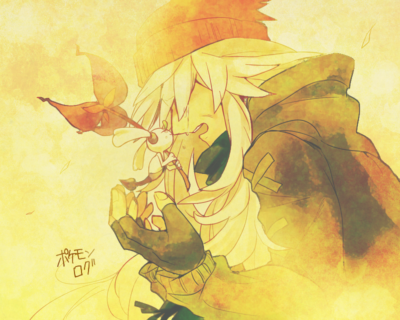 1boy az_(pokemon) beanie closed_eyes closed_mouth commentary_request crying fingerless_gloves floette floette_(eternal) flower gen_6_pokemon gloves hat holding holding_flower hood hood_down long_hair long_sleeves nintendo noritamako open_mouth pokemon pokemon_(creature) pokemon_xy sepia tears teeth upper_teeth_only white_hair