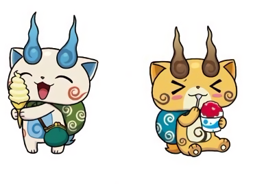 10s eating food ice_cream komajirou komasan lowres open_mouth shriveled_ice spoon youkai_watch