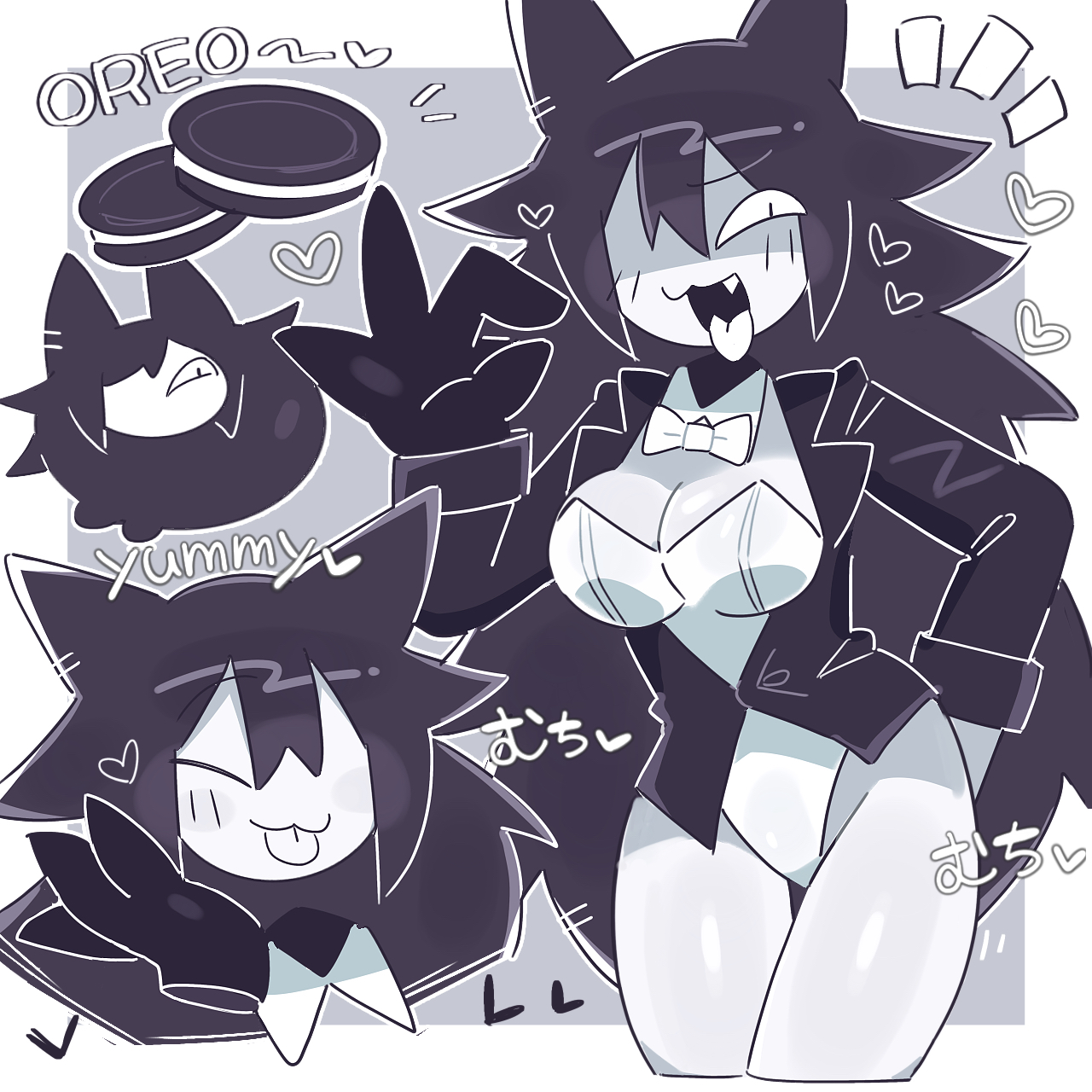 Her partner in a moment of intense pleasure