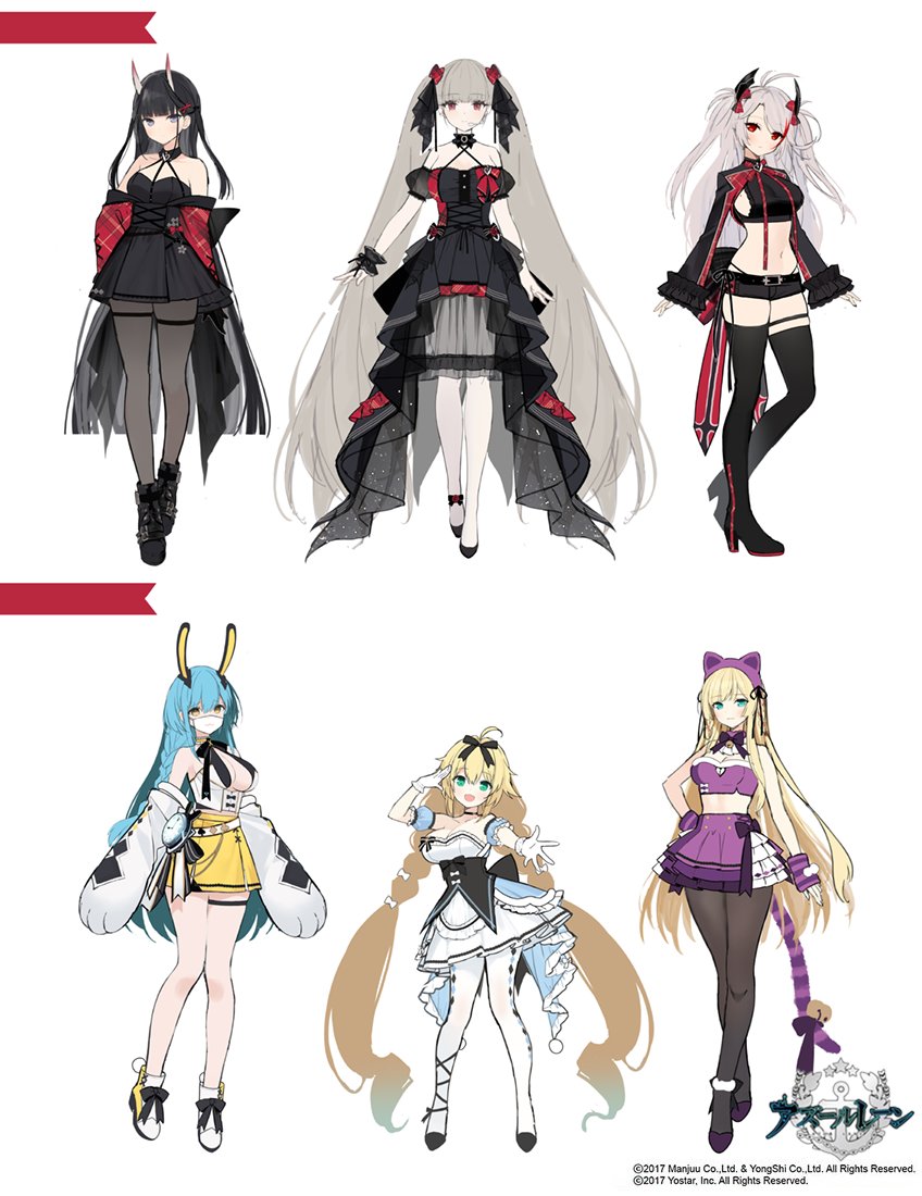 6+girls absurdly_long_hair animal_ears antenna_hair aqua_hair argyle_clothes argyle_pantyhose azur_lane bare_shoulders bell black_bow black_choker black_dress black_footwear black_hair black_pantyhose black_ribbon black_shorts black_theme blonde_hair blue_dress blue_eyes boise_(azur_lane) boise_(muse)_(azur_lane) boots bow bowtie braid breasts byulzzi cat_ears choker cleavage detached_sleeves dress earpiece fake_animal_ears fake_tail formidable_(azur_lane) formidable_(muse)_(azur_lane) frilled_dress frills full_body gloves green_eyes grey_hair hairband hand_on_own_hip high_heel_boots high_heels idol idol_clothes kongou_(azur_lane) kongou_(muse)_(azur_lane) large_breasts layered_dress le_temeraire_(azur_lane) le_temeraire_(muse)_(azur_lane) long_hair long_sleeves looking_at_viewer mask medium_breasts midriff mouth_mask multiple_girls navel noshiro_(azur_lane) noshiro_(muse)_(azur_lane) official_alternate_costume oni outstretched_arm pantyhose plaid_bow plaid_bowtie plaid_clothes plaid_dress prinz_eugen_(azur_lane) prinz_eugen_(muse)_(azur_lane) puffy_short_sleeves puffy_sleeves purple_footwear purple_hairband purple_skirt rabbit_ears red_bow red_bowtie red_eyes ribbon scrunchie see-through_clothes see-through_dress shirt shoes short_dress short_shorts short_sleeves shorts sideboob sideboob_cutout simple_background single_braid sketch skirt sleeveless strapless strapless_dress tail tail_bell tail_ornament thigh_boots thigh_strap thighhighs two-tone_dress two-tone_footwear very_long_hair white_background white_bow white_dress white_footwear white_gloves white_pantyhose white_shirt wrist_scrunchie yellow_shoes yellow_skirt zettai_ryouiki