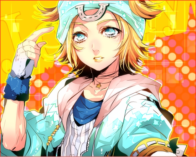 1boy bakanoise blonde_hair fingerless_gloves gloves hat hood hoodie johnny_joestar jojo_no_kimyou_na_bouken making-of_available male_focus sadahara_inako solo steel_ball_run
