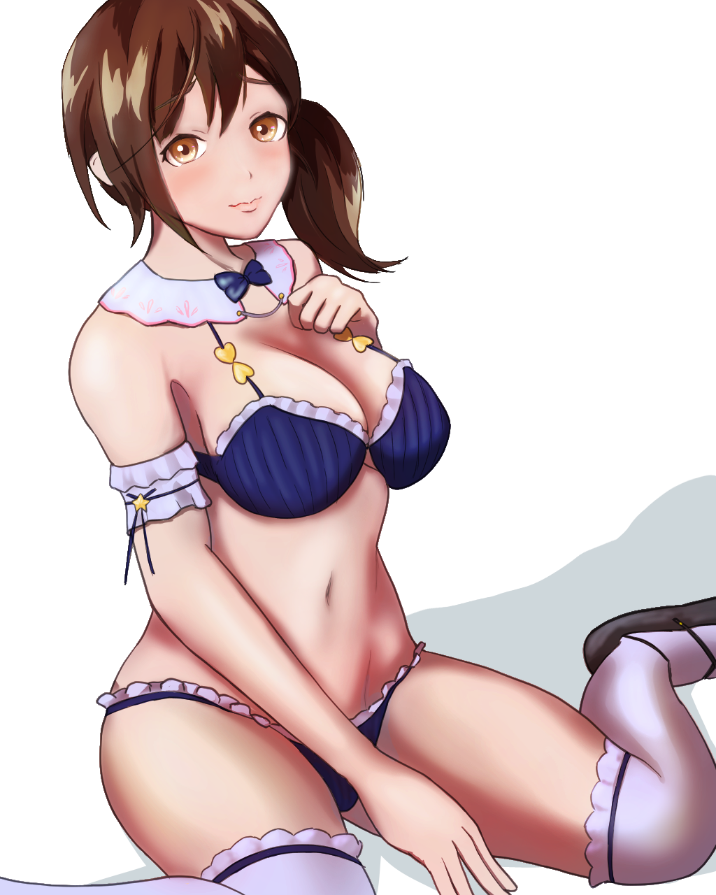 1girl breasts dead_or_alive highres large_breasts misaki_(doa) side_ponytail solo