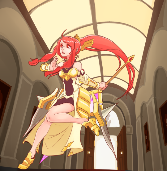 1girl blazblue blazblue:_chronophantasma female_focus izayoi_(blazblue) long_hair nachonachoz open_mouth red_eyes red_hair simple_background solo sword weapon
