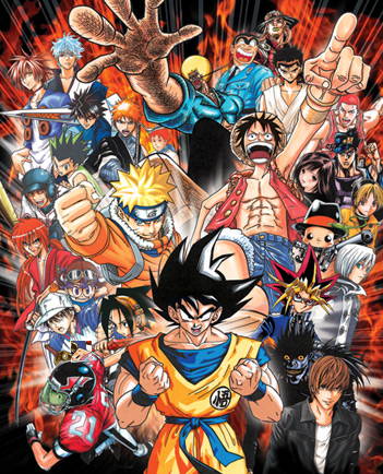 00s 1990s_(style) 2girls 6+boys abs allen_walker android asakura_yoh black_cat_(series) black_hair bleach blonde_hair blue_eyes bobobo-bo_bo-bobo brown_eyes brown_hair busou_renkin clothes_writing company_connection crossover d.gray-man death_note dr._slump dragon_ball dragonball_z colored_bangs echizen_ryooma eyeshield_21 gintama gloves goggles goggles_on_head gon_freecss gyro_zeppeli hat headband hikaru_no_go himura_kenshin hunter_x_hunter ichigo_100_percent jaguar_junichi japanese_clothes jojo_no_kimyou_na_bouken jump_super_stars jump_superstars katekyo_hitman_reborn! kimono kobayakawa_sena kochikame kurosaki_ichigo kuujou_joutarou leon_(reborn) long_coat long_hair lowres male_focus monkey_d._luffy mr._fullswing multiple_boys multiple_crossover multiple_girls muscular muto_yugi mutou_kazuki naruto naruto_(series) norimaki_arale one_piece open_mouth orange_hair orange_shirt outstretched_arm pointing police police_uniform pyu_to_fuku!_jaguar pyuu_to_fuku!_jaguar reborn red_hair retro_artstyle robot rubber rurouni_kenshin ryoutsu_kankichi ryuk sakata_gintoki sakuragi_hanamichi samurai saruno_amakuni school_uniform serafuku shaman_king shindou_hikaru shinigami shirt short_hair shounen_jump shounen_jump_stars_series silver_hair slam_dunk_(series) smile son_goku steel_ball_run stretching sword tennis_no_ouji-sama toujou_aya train_heartnet unibrow urameshi_yusuke urameshi_yuusuke uzumaki_naruto weapon yagami_light yu-gi-oh! yu-gi-oh!_duel_monsters yuu_yuu_hakusho