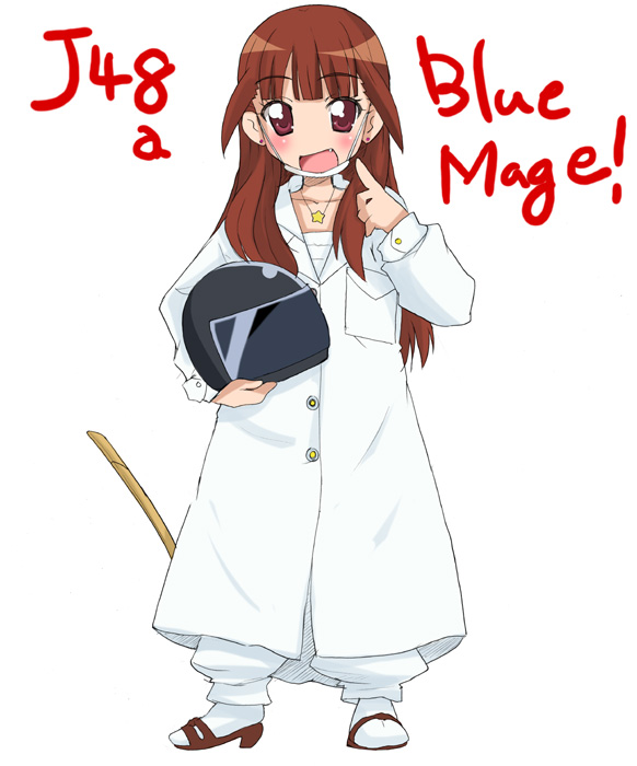 00s 1girl aoi_manabu blush bokken bousouzoku brown_eyes brown_hair buttons coat delinquent dress english_text fang female_focus finger_to_mouth gotou_yuuko gotouza gottouza helmet holding long_hair long_sleeves looking_at_viewer lucky_star sandals sarashi simple_background socks solo standing sweatdrop sword tokkoufuku unworn_headwear unworn_helmet weapon white_background white_dress white_socks wooden_sword