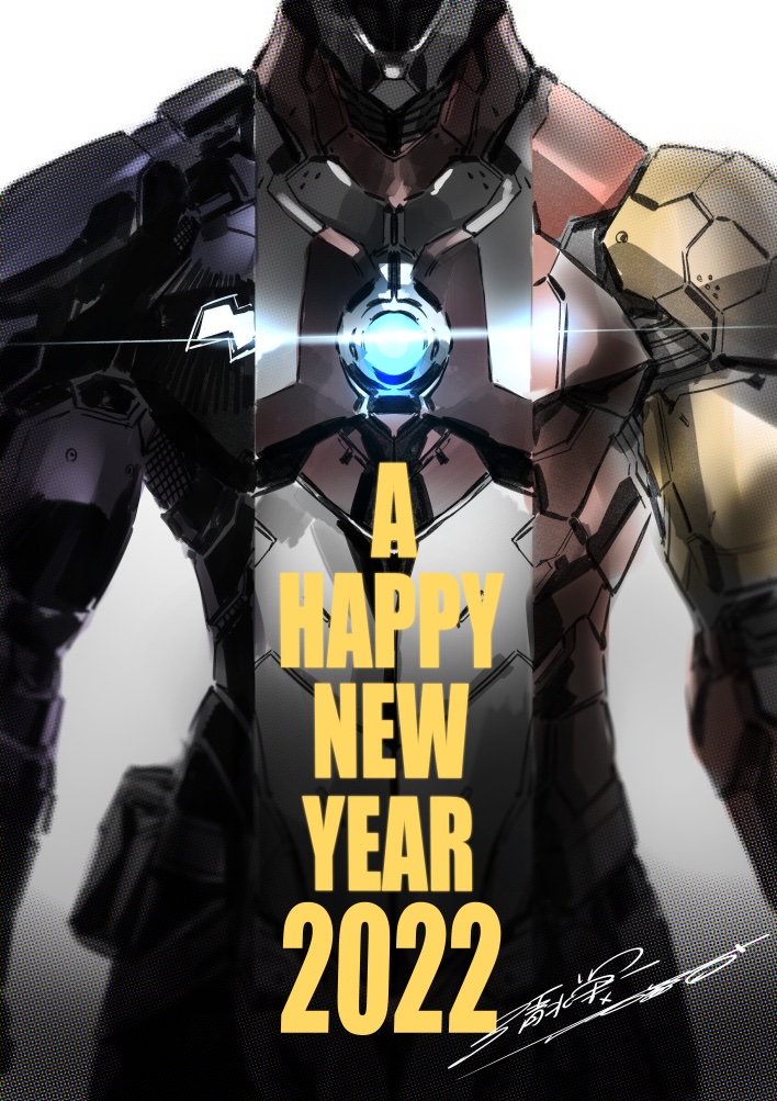 2022 3boys armor avengers:_tech_on avengers_(series) batman batman_(series) batman_justice_buster dc_comics glowing happy_new_year head_out_of_frame iron_man marvel multiple_boys new_year power_armor science_fiction shimizu_eiichi shimoguchi_tomohiro signature split_screen superhero_costume ultra_series ultraman ultraman_(hero&#039;s_comics) ultraman_suit_(hero&#039;s_comics)