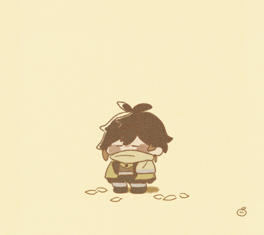 1boy alternate_costume chibi chibi_only coat dimples genshin_impact gils3105 image_sample jacket pixiv pixiv_sample scarf solo solo_focus winter_clothes winter_coat zhongli_(genshin_impact)