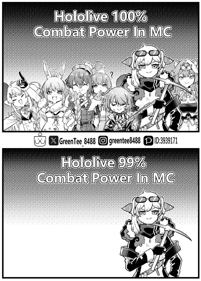 6+girls :&gt; :d ? ^_^ ahoge animal_ear_fluff animal_ears bandaid bandaid_on_face bandaid_on_nose beret bow braid breasts cleavage closed_eyes closed_mouth commentary copyright_name dress english_commentary english_text eyewear_on_head fortissimo fur-trimmed_gloves fur_trim gloves hair_bow hair_intakes hair_ornament hat holding holding_pickaxe holding_sword holding_weapon hololive hololive_dev_is hololive_english hololive_indonesia hoshimachi_suisei hoshimachi_suisei_(1st_costume) instagram_logo instagram_username kaela_kovalskia kaela_kovalskia_(1st_costume) koseki_bijou koseki_bijou_(casual) large_breasts monochrome multiple_girls musical_note musical_note_hair_ornament necktie open_mouth otonose_kanade otonose_kanade_(1st_costume) panther_ears pickaxe pixiv_id pixiv_logo plaid_hat rabbit_ears raora_panthera raora_panthera_(1st_costume) sakura_miko sakura_miko_(school_uniform) smile sword twin_braids twitter_username twitter_x_logo usada_pekora usada_pekora_(1st_costume) virtual_youtuber weapon zetsuental