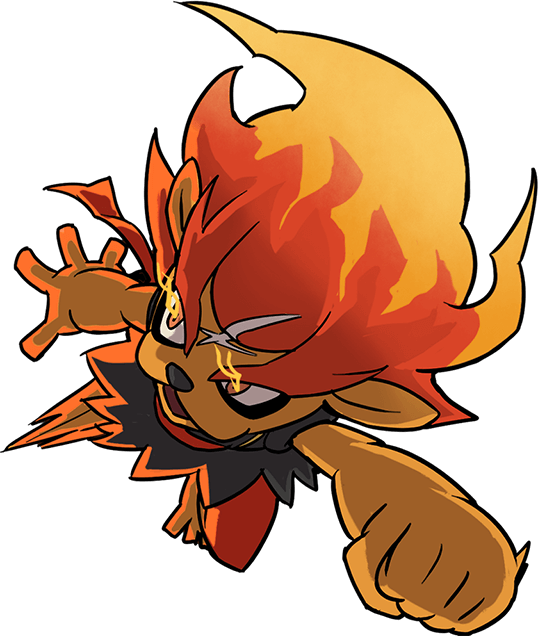 blazion clenched_hand looking_back official_art punching simple_background solo third-party_source transparent_background youkai_(youkai_watch) youkai_watch