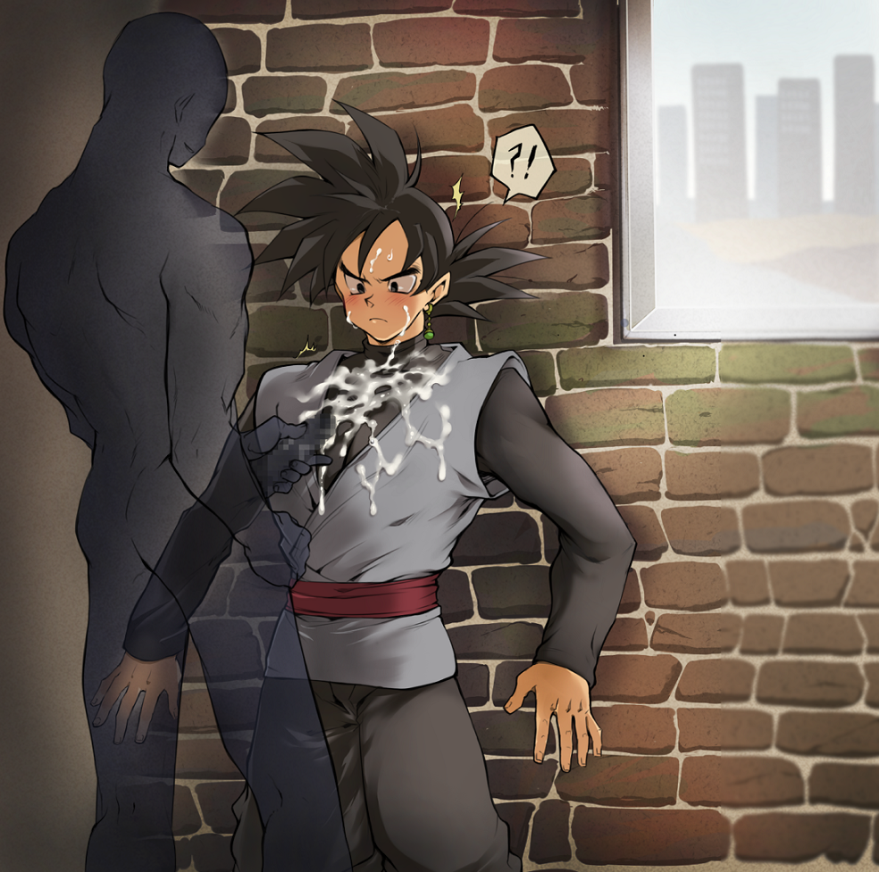 hano (hanos91), goku black, dragon ball, 2boys, bara, blush, cum, cum on  body, erection, male focus, multiple boys, muscular, outdoors, penis, yaoi  - Image View - | Gelbooru - Anime Art &
