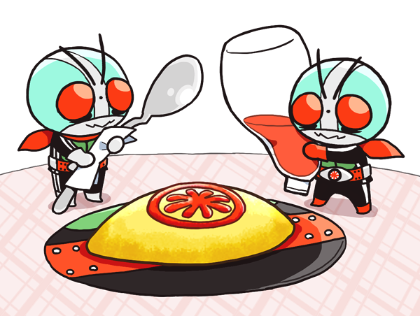bug cyclone_(kamen_rider) grasshopper insect kamen_rider kamen_rider_(1st_series) kamen_rider_1 kamen_rider_2 rider_belt tokusatsu
