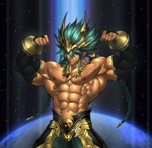 blue_hair bracelet cho_aniki cho_aniki_zero idaten jewelry lowres manly muscular