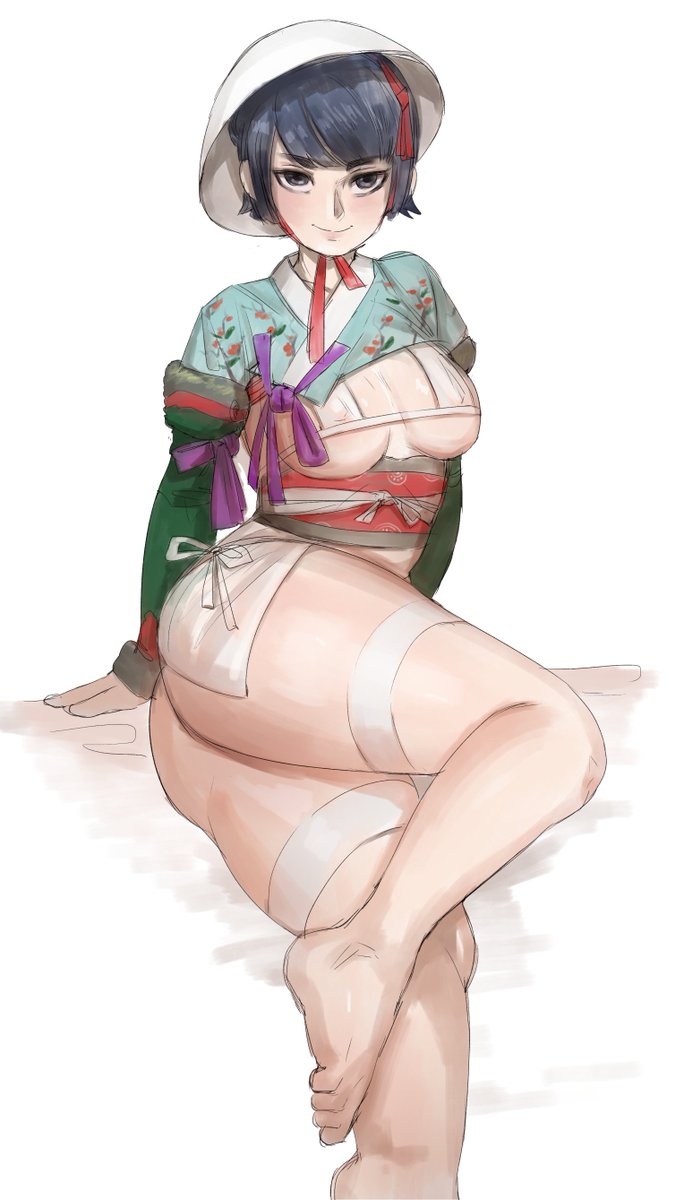 1girl breasts character_request highres looking_at_viewer ohthicc otik solo