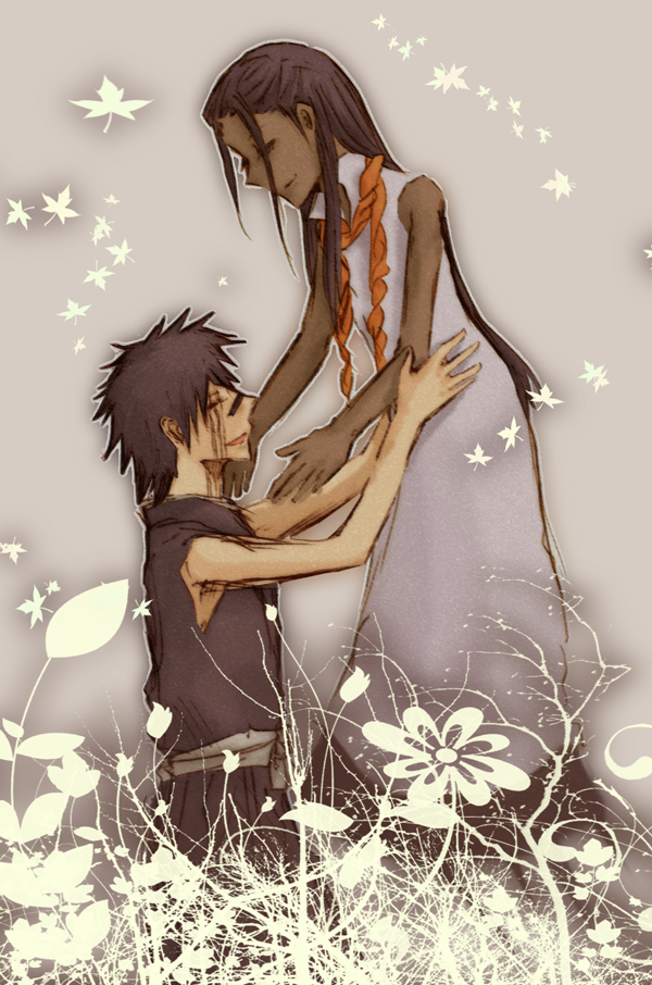 2boys bleach dark_skin hisagi_shuuhei hug male_focus multiple_boys reggae359 tousen_kaname yaoi