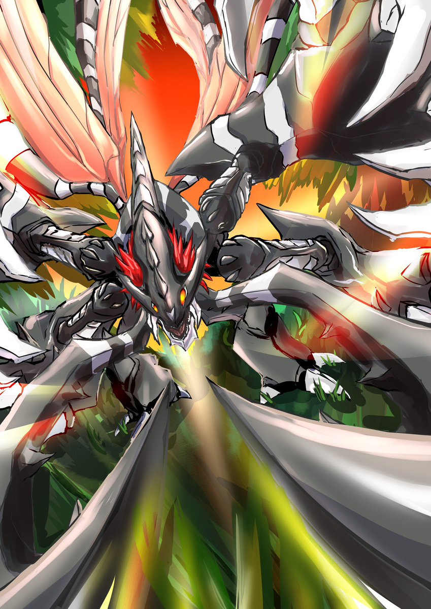 1other bug digimon digimon_(creature) grankuwagamon looking_at_viewer monster other_focus solo