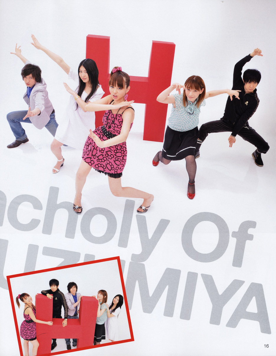 00s 2boys 3girls chihara_minori gotou_yuuko h_(letter) highres hirano_aya multiple_boys multiple_girls ono_daisuke pantyhose photo_(medium) real_life scan sugita_tomokazu suzumiya_haruhi_no_yuuutsu voice_actor