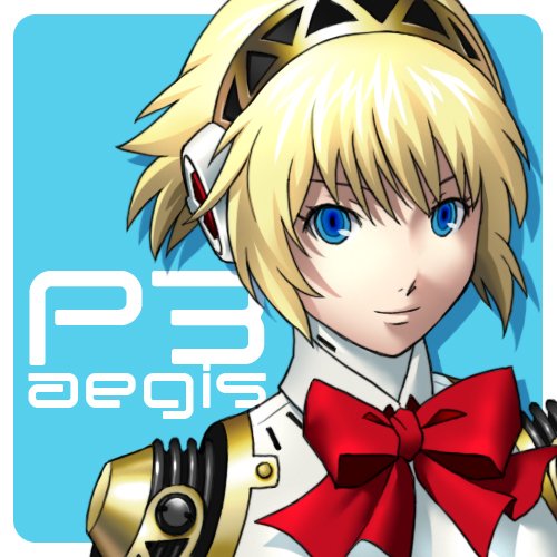 1girl aigis_(persona) black_hairband blonde_hair blue_eyes bow bowtie character_name closed_mouth copyright_name female_focus hairband kirita_asami lowres persona persona_3 red_bow red_bowtie short_hair smile solo