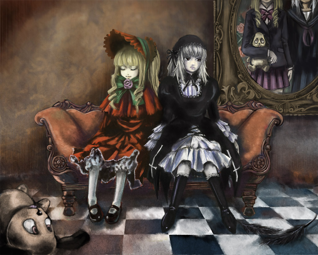 00s blonde_hair pale_skin rozen_maiden ryu_(gaquarium) shinku silver_hair suigintou